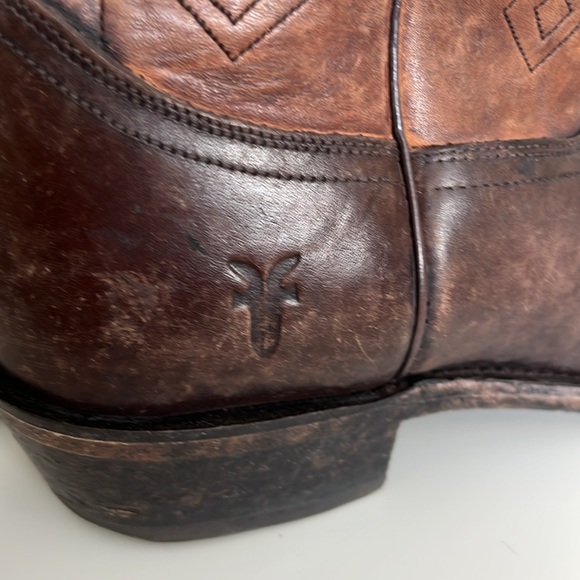 FRYE LEATHER BOOTS WYATT AMERICAN CUT OUT STARS MENS 11 1/2 D - Picture 9 of 9